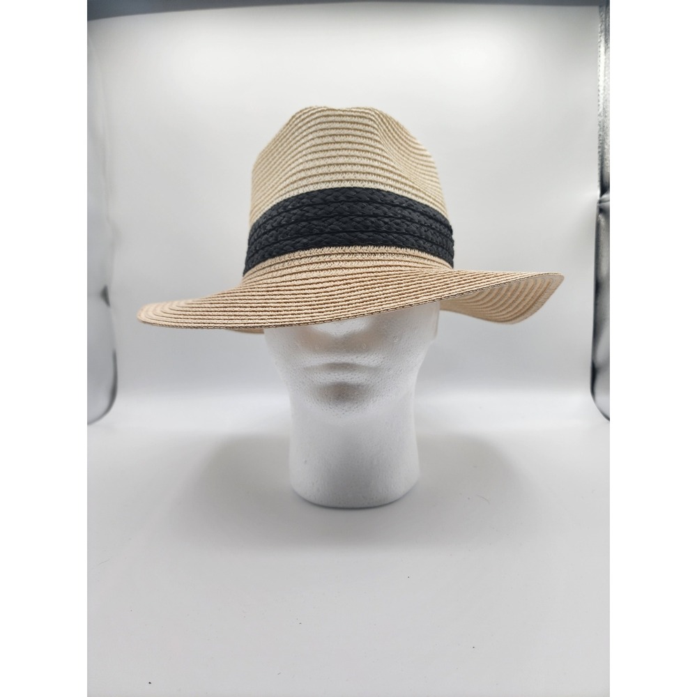 Women's beach sun‎ hat. Black trim. Beach. Vacation.